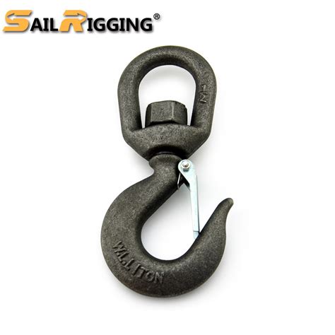 Rigging Us Type Steel Drop Forged S322 Heavy Chain Hoist Lifting Crane Swivel Hook With Safety