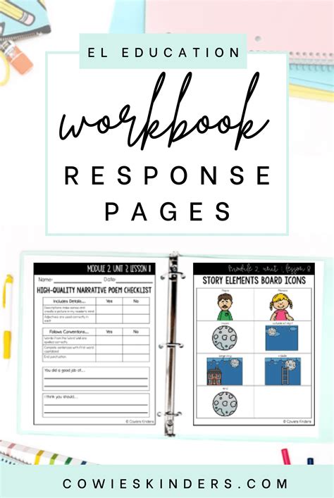 [FREEBIE] Streamline your EL Education Instruction with EL Education Workbook Response Pages