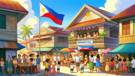 barangay hall philippines royalty  images stock