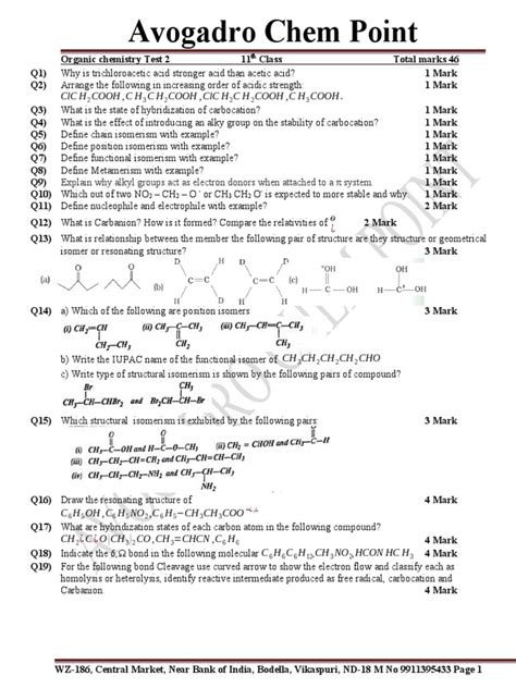 Organic Chemistry Test 2 | PDF