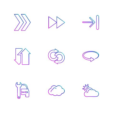 gambar panah panah penunjuk arah antarmuka unggah png  vektor