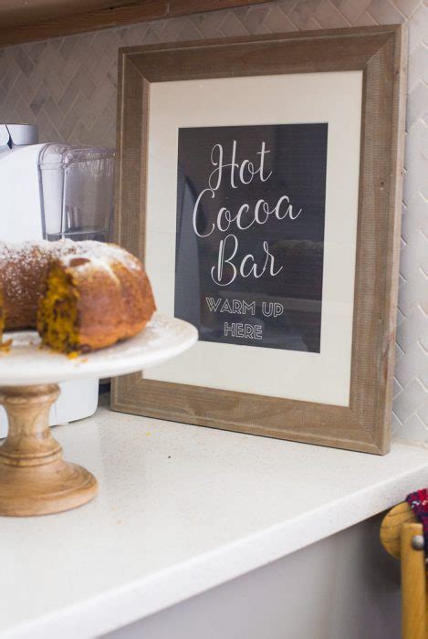Holiday Hot Cocoa Bar With Free Chalkboard Printable