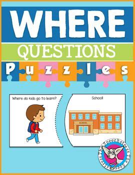 "Where" Questions Puzzles | Speech therapy activities, Therapy
