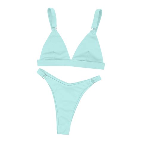 Efsteb Women S Bikini Swimsuits Beach Two Piece Swimsuits High Waist