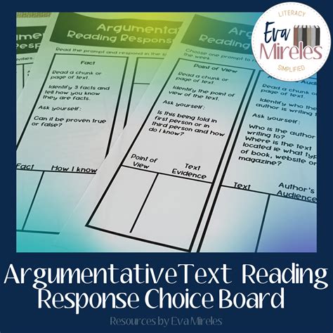 Non Fiction Reading Response Choice Board Summary 2