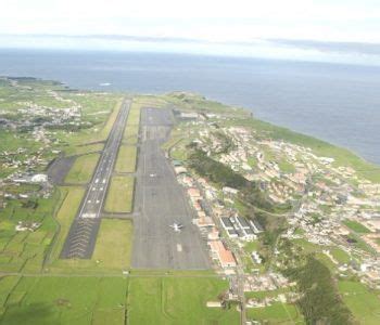 lajes field air force base azores beautiful islands aerial view