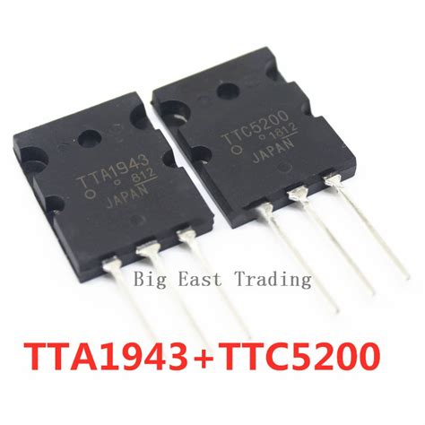 5pairs (5pcs TTA1943 + 5pcs TTC5200 ) C5200 A1943 TO-3PL Silicon PNP