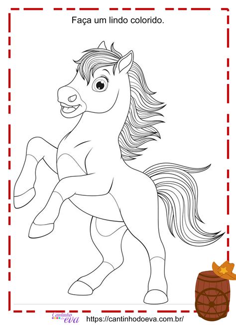 Cavalo Para Colorir Grande - 6