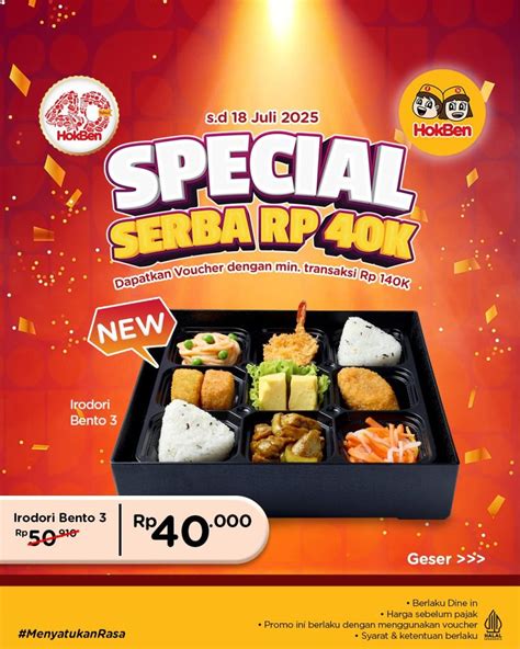 10 Promo HokBen Juni 2025, Cashback & Diskon Besar! - Tuwaga
