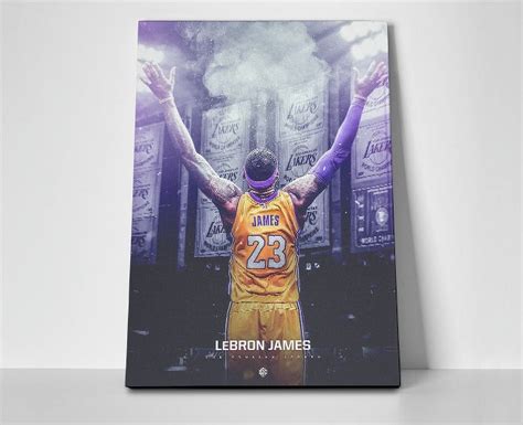 lebron james lakers chalk poster  wrapped canvas walmartcom