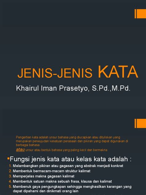 jenis jenis kata