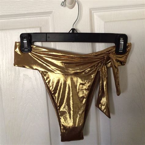 Honey Birdette Swim Honey Birdette Pamela Gold Bikini Bottom Poshmark