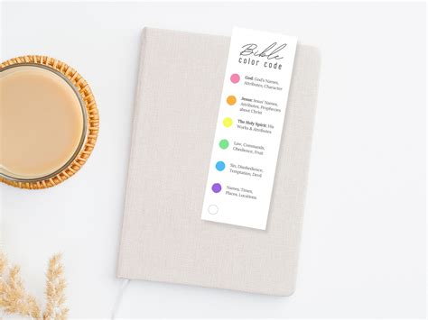Bible Color Code Bookmarks | 5 Bible Study Highlighting Tool Bookmarks