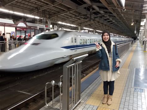 noni halimi japan trip pengalaman naik shinkansen kereta peluru