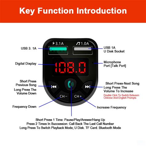 Auto Fm Absender Wirless H Nde Freies Mp Spieler Bluetooth F R