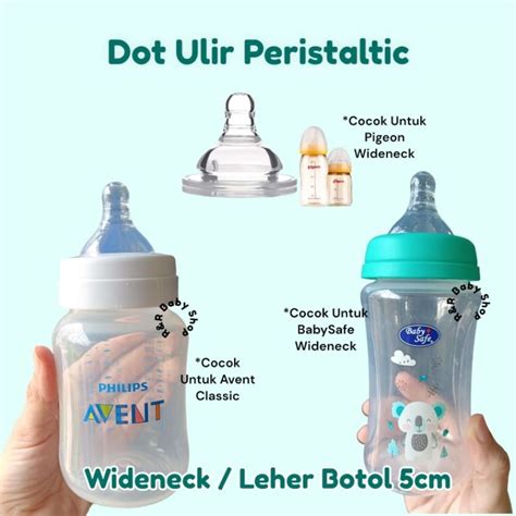 jual dot ulir wide neck cm peristaltic dot leher lebar cm dot