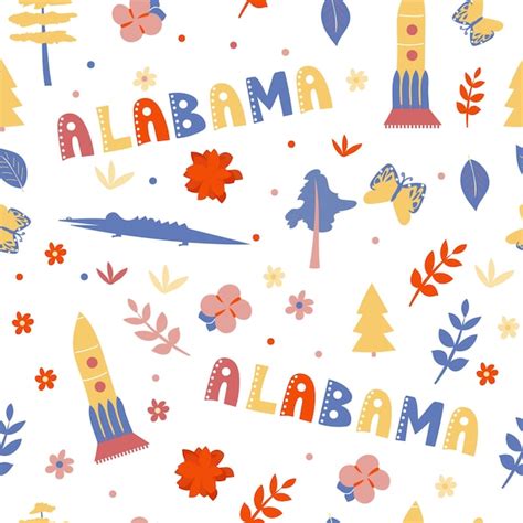 Premium Vector Usa Collection Vector Illustration Of Alabama Theme