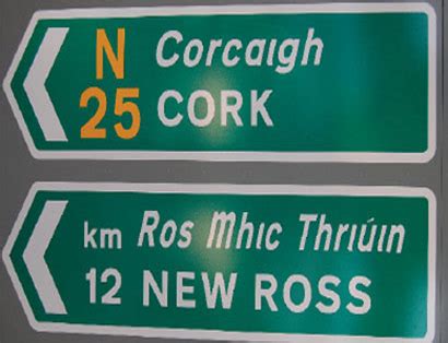 standard road signs roadway