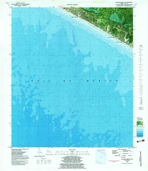 Classic Usgs Laguna Beach Florida 75x75 Topo Map Mytopo Map Store