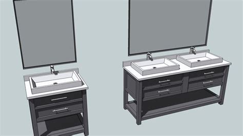 large preview  modern bathroom vanity sink cabinets sketchup plan