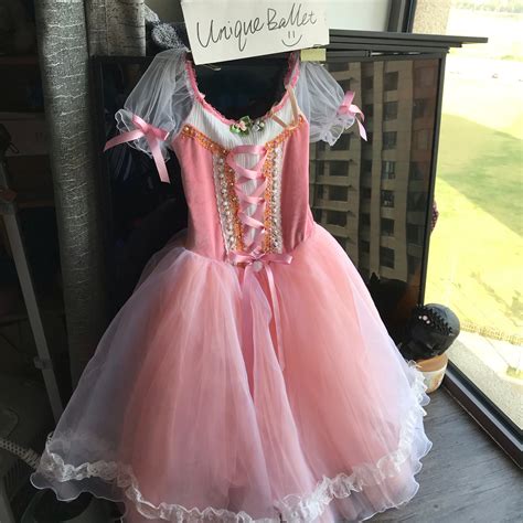 Giselle Romantic Ballet TuTu Costume Peach Pink La Fille Mal Gardée Lo
