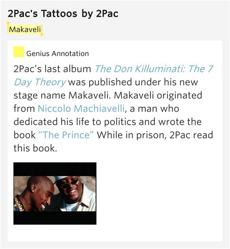 Makaveli – 2Pac's Tattoos by 2Pac