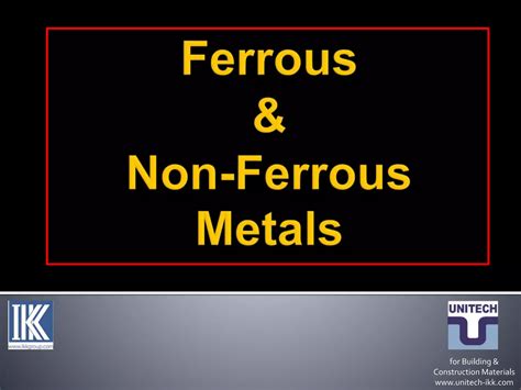 Ferrous and non ferrous metals | PPSX