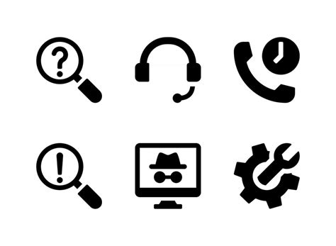 Simple Set of Help and Support Related Vector Solid Icons. Contains