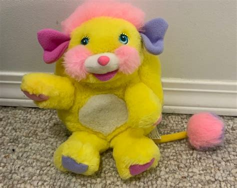 vintage pink prize popples  large colourful popple plush etsy
