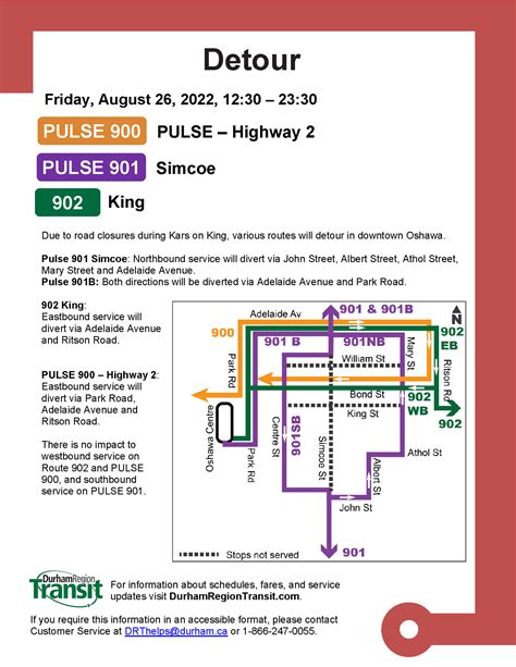 Durham Region Transit Route 419 Stop List and Schedule 5