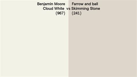 Benjamin Moore Cloud White Vs Farrow And Ball Skimming Stone