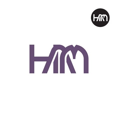 letter ham monogram logo design  vector art  vecteezy