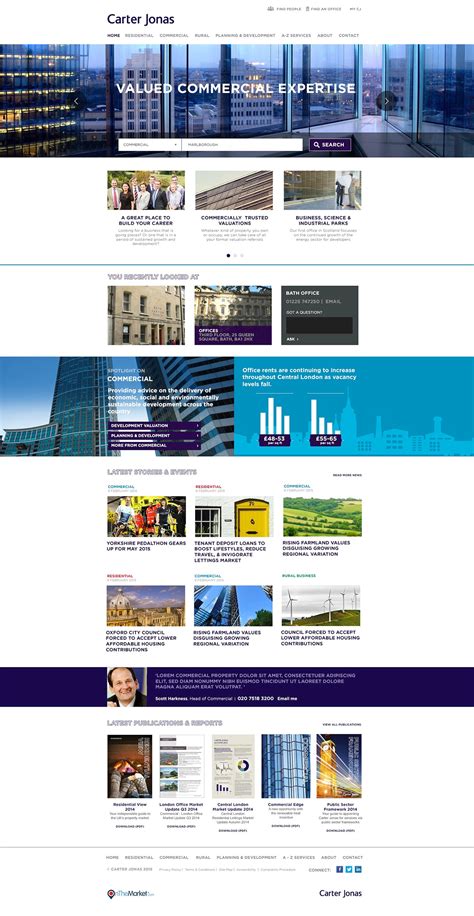 Carter Jonas website concepts on Behance