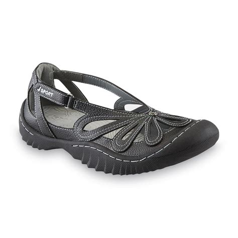 J Sport By Jambu Womens Marigold Black Comfort Flat