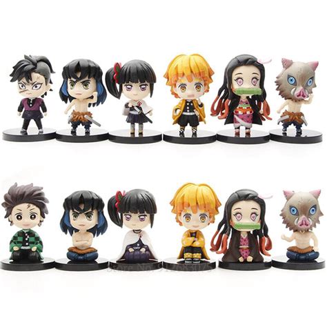 Figurine Kimetsu No Yaiba 5 pièces ensemble dessin animé tueur de