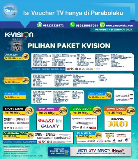 Cara Isi Paket KVision Promo Terbaru 2024 Parabolaku