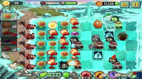 Plants Vs Zombies 2 Frostbite Caves Day 29 Walkthrough Youtube