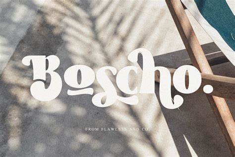 Boscho Retro Serif Font Modern Font Boho Font Retro Font Etsy