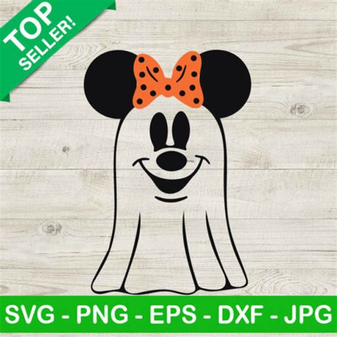 Halloween Minnie Mouse Ghost Svg Disney Mouse Ghost Svg Minnie Mouse