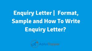 Enquiry Letter | Format, Sample and How To Write An Enquiry Letter? - CBSE Library