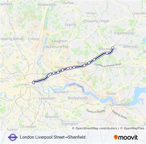 Elizabeth Route Schedules Stops Maps London Liverpool Street