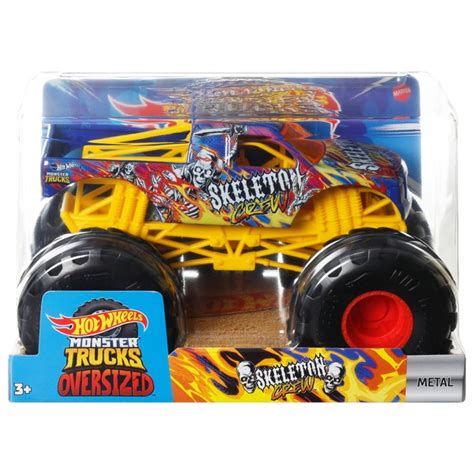 Hot Wheels Monster Trucks Oversized Skeleton Crew Vehicle Smyths Toys Uk