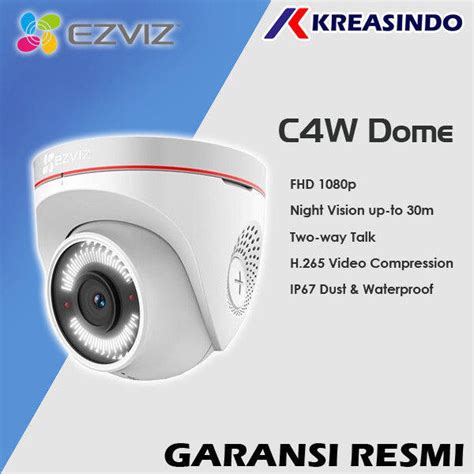 EZVIZ C4W Dome 1080P Outdoor Wireless CCTV IPCAM Garansi Resmi Lazada