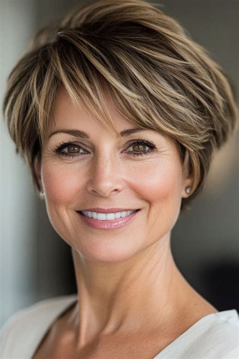 Trendy Pixie Haircuts For Women Over Textured Warm Brunette Pixie