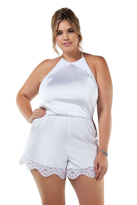 size charming satin romper  size white bridal lingerie romper