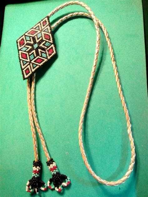 Native American Beading Style Bolo Tie Etsy UK