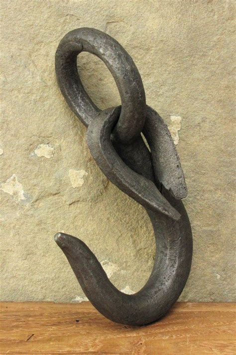 Vintage Iron Hook With Rope Thimble Etsy Художественная ковка