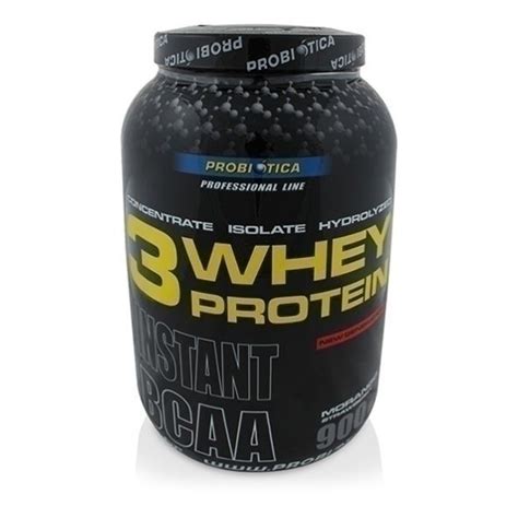 Suplemento Probiótica 3 Whey Protein Morango 900g Jácotei