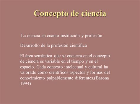 Concepto De Ciencia