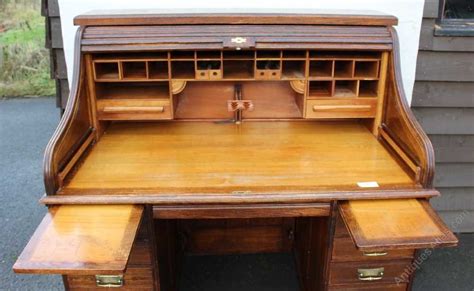 1920s Oak Pedestal Stype Roll Top Desk Antiques Atlas